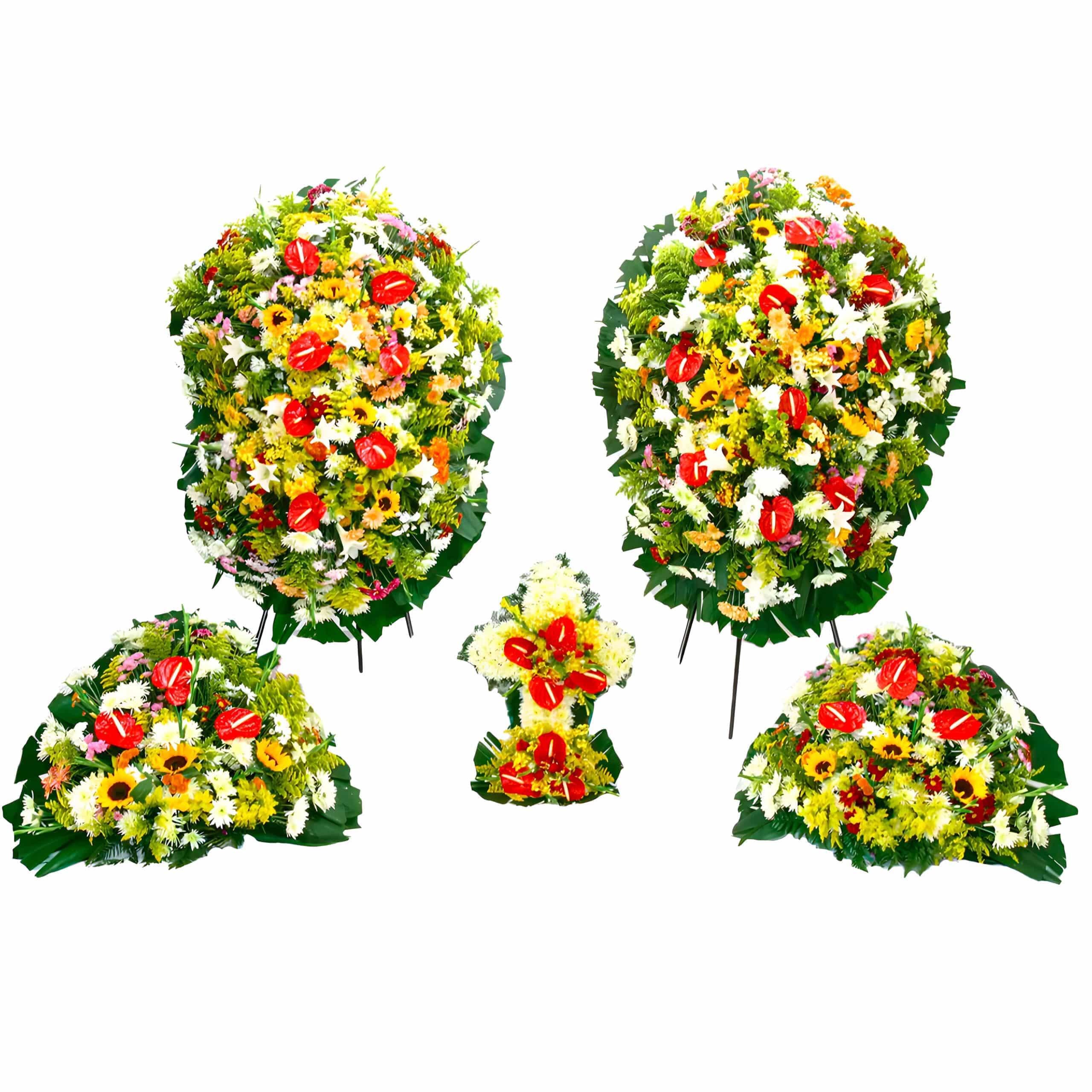 Coroa de Flores Nobre - Conjunto de flores diamante